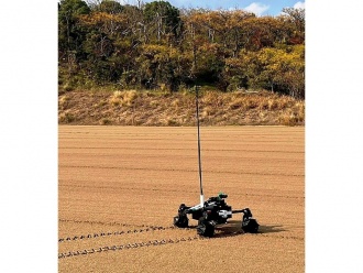 火星探査ローバー初号機実験の様子