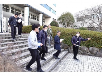 ヒヤリハット報告があった階段の巡視