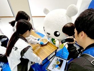 北九州市のマスコットキャラクター「ていたん」も体験