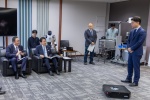 株式会社TriOrb代表石田氏による説明およびロボットデモ