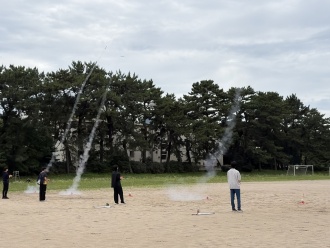 ロケットの打ち上げの様子