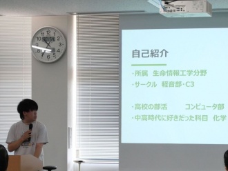 筑陽学園高等学校卒業生である九工大生による講演