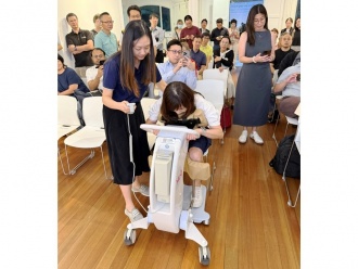 Demonstration of Japanese nursing care robots
