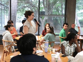 Self-introduction at the event