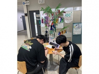 Students Writing Their Wishes on Tanzaku Paper Strips